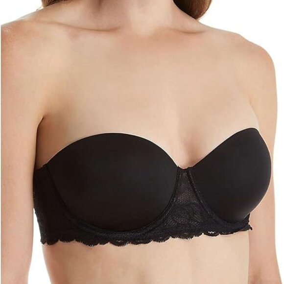NWT Calvin Klein Women's Seduction Comfort Lace Strapless Lift Bra, Black, 30D - Picture 1 of 10